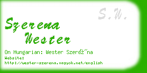 szerena wester business card